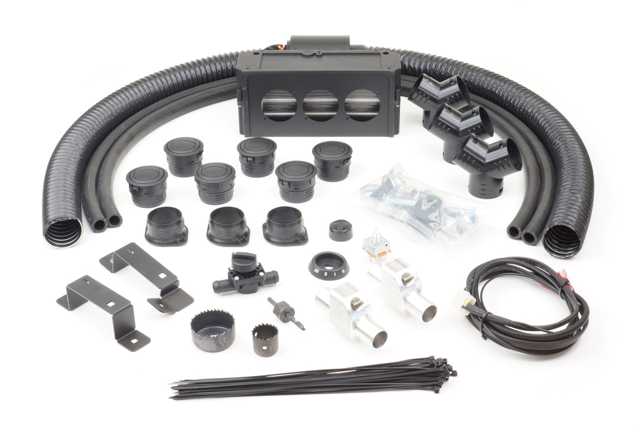 Kawasaki Pro FX, FXT, FXD Ice Crusher Heater Kit.  The Kit includes all specialty tools, vents, hoses, brackets and hardware for a professional installation.