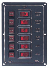 Mcdurmon Distributing Alum Switch Panel Six Switch 422110-1 Mcdurmon Distributing Alum Switch Panel Six Switch 422110-1