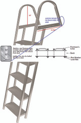 T.H. Marine 5-Stp Ladder Al W/Mntg Hdwe Ash2