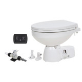 Jabsco Quiet Flush E2 Fresh Water Toilet Regular Bowl - 24V &ndash; Soft Close Lid