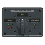 Blue Sea AC Rotary Switch Panel 65AMP - 2 Positions + OFF - 4 Pole
