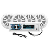 Boss Audio MCK632WB.64 Marine Stereo & 2 Pairs of 6.5" Speaker Kit - White