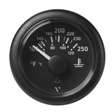 Veratron 52MM (2-1/16") ViewLine Water Temperature Gauge - 100-250F - Black Dial & Bezel