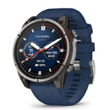 Garmin Quatix 8 47mm AMOLED Smartwatch Titanium Bezel Captain Blue Silicone Band