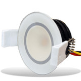 Lumishore LUX DL50 Downlight Full Spectrum CRGBW 12/24vDC 5 Watt White Bezel Lumishore LUX DL50 Downlight Full Spectrum CRGBW 12/24vDC 5 Watt White Bezel