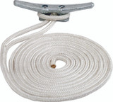 Sea-Dog Line Dbl Braid Nyl Line 3/8X15' Wht 302110015Wh-1