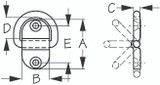Sea-Dog Line Ss Fldng D-Ring Large (2 Hole) 048615-1 Sea-Dog Line Ss Fldng D-Ring Large (2 Hole) 048615-1