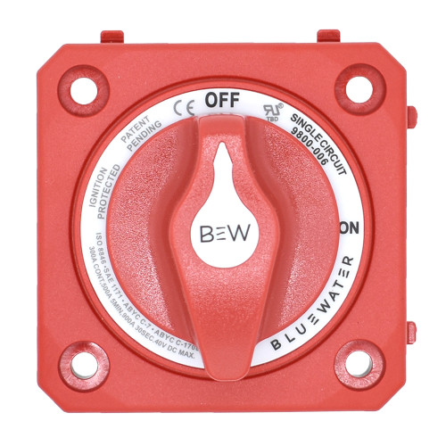 Bluewater On/Off Switch Battery Switch - Panel Mount - Red