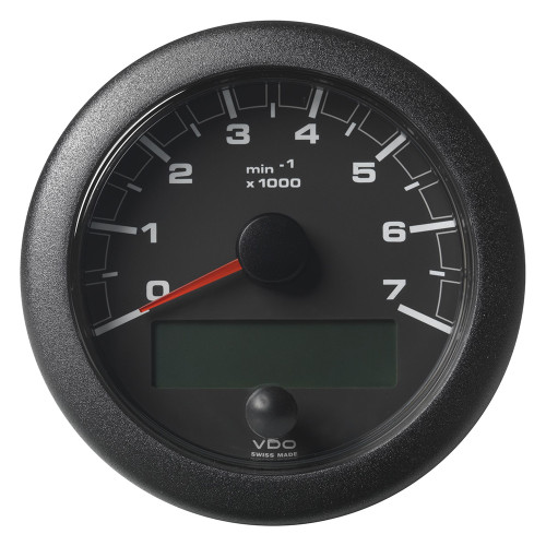 Veratron 3-3/8" (85MM) OceanLink&reg; NMEA 2000&reg; Tachometer - 7000 RPM - Black Dial & Bezel
