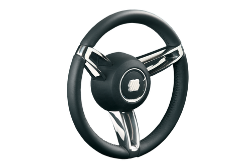 White Leather Grip & Hub 13.8