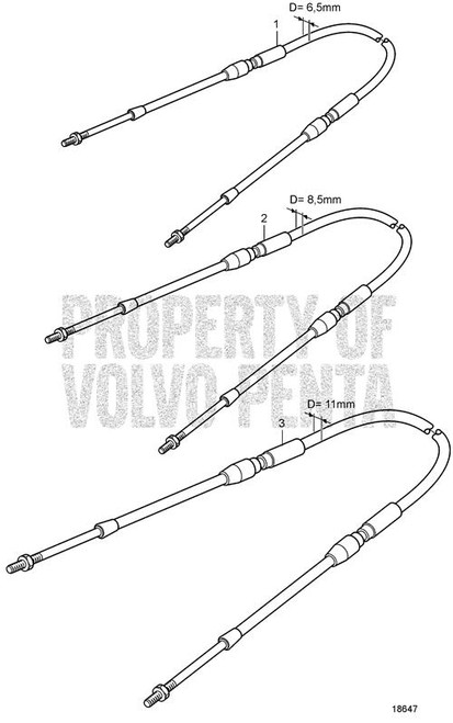 Volvo Penta Control Cable (V2) - Volvo Penta (21633483)