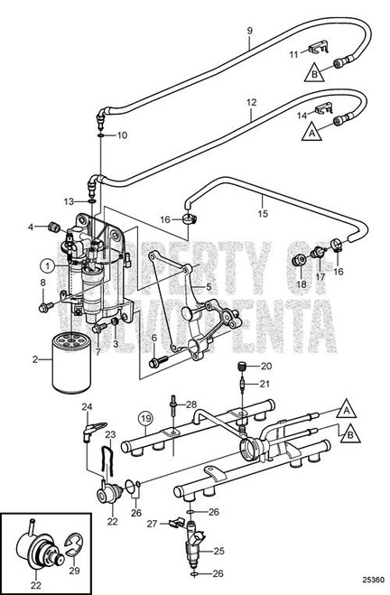 Volvo Penta Dipstick Tube - Volvo Penta (21369039)