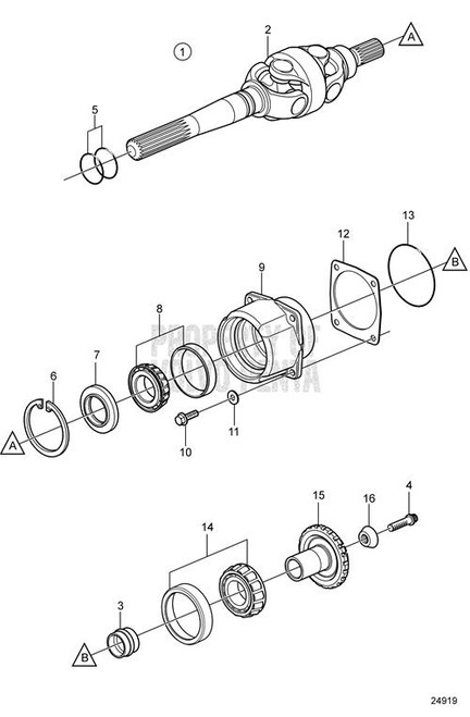 Volvo Penta Bearing Carrier - Volvo Penta (22240366)