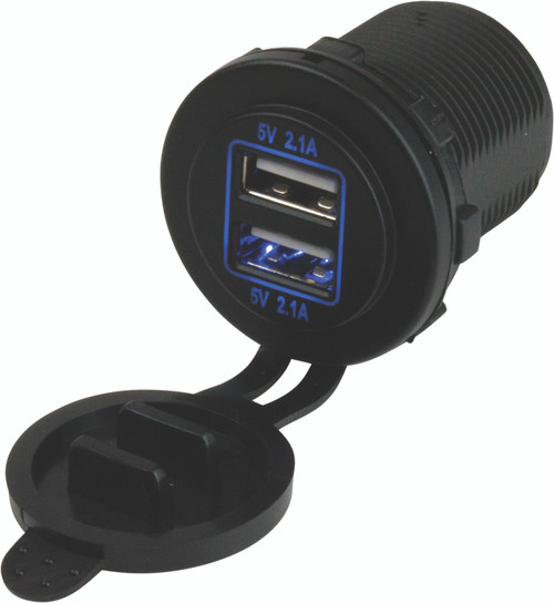 Sea-Dog Line Round Dual Usb Power Socket 426515-1
