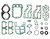 Recambios Marinos Gasket Set 6R6-W0001-02-00