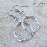 aluminum wire wrapped earrings with stainless steel ear wires
