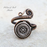 copper wire wrapped ring by Pillar of Salt Studio copper wire wrapped ring by Pillar of Salt Studio