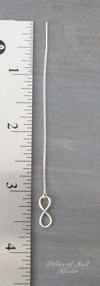 Sterling Silver Infinity Threader Earrings Pillar of Salt Studio, Inc.