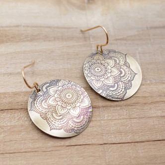 Bronze Earrings 19th anniversary gift