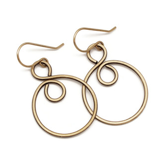 Bronze Infinity Earrings 8th or 19th wedding anniversary gift
