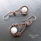 white quartz copper wire wrapped earrings by Pillar of Salt Studio