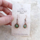 Copper Wire wrapped earrings with Green Aventurine stones