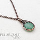 Green Aventurine Wire Wrapped Pendant Copper Necklace