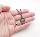 Green Aventurine Wire Wrapped Pendant Copper Necklace