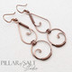 Long Wire Wrapped Copper Earrings