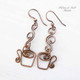Coffee cup earrings in copper by Pillar of Salt Studio