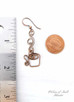 Coffee mug earrings in copper by Pillar of Salt Studio