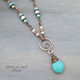 White & Turquoise colored Necklace