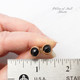 8mm across black onyx and copper stud earrings by Pillar of Salt Studio