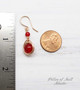 Red Quartz Rose Gold-Filled Earrings