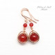 Red Quartz Earrings Worn by Marla Sokoloff on Lifetime movie The Road Home for Christmas