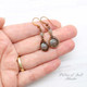 Copper Wire Wrapped Earrings with Labradorite Stones