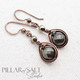 Copper Wire Wrapped Earrings with Pyrite stones