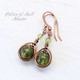 Peridot copper wire wrapped earrings by Pillar of Salt Studio