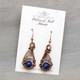 Lapis and copper handmade earrings.