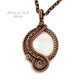 Mother of Pearl Woven Wire Wrapped Pendant Copper Necklace