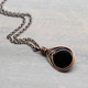 Black Onyx and copper necklace