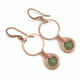 Copper and Green Aventurine Small Hoop Earrings