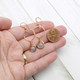 Copper and Angelite Small Hoop Earrings