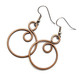 Copper hoops with stainless steel ear wires