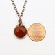 Carnelian & Copper Pendant Necklace