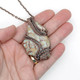 Aqua Terra Jasper Slab Copper Wire Wrapped Pendant