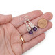 Amethyst & Argentium Sterling Silver Swirly Earrings