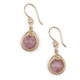 Strawberry Quartz Yellow Gold-Filled Drop Earrings