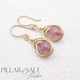 Strawberry Quartz Yellow Gold-Filled Drop Earrings