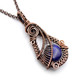 Lapis Lazuli and Copper woven wire wrapped pendant by Pillar of Salt Studio